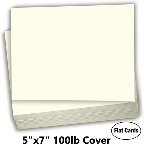 Vista 2 de Hamilco Papel grueso de cartulina de color crema, notas flash en blanco y tarjetas postales, invitaciones de felicitación estacionarias, plano de 5