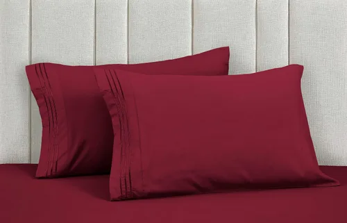 Vista 69 de Mocassi Juego de sábanas de lujo de 4 piezas, calidad prémium de hotel de 1800 hilos, ajuste fácil, sábanas y fundas de almohada resistentes a