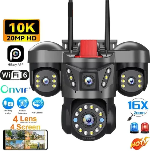 Vista 2 de Lens PTZ Outdoor WiFi Surveillance IP Camera UK