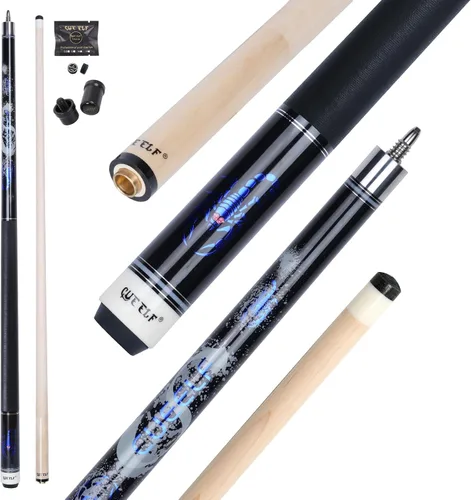 Vista 9 de CUEELF Scorpion Pool Cue Low Deflection 12.5mm Maple Titanium Joint
