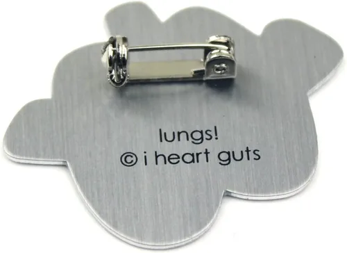 Vista 4 de Pin de solapa de pulmones - I Lung You by I Heart Guts, Aluminio, No es una piedra preciosa