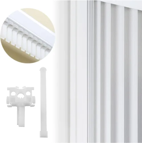 Vista 2 de Kit de soporte para reparación de persianas verticales, 10 piezas, color blanco