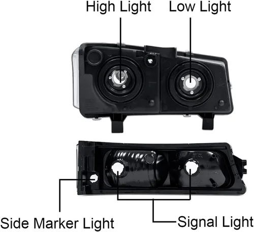 Vista 9 de PIT66 Montaje de faros delanteros, compatible con modelos Chevy Silverado 1500 2500 3500 HD 2003-2006/Avalanche 1500 2500 03-06