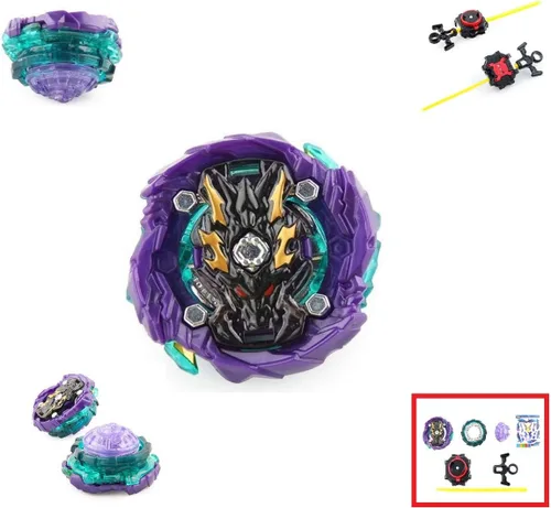 Vista 3 de Bey Fusion Dread Bahamut Blades Bey Burst Blade Battling Top Left and Right String Launcher Blade es compatible con Booster Burst Blade Spinning