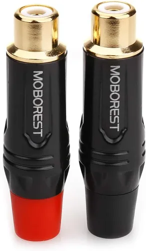 Vista 12 de Moborest - Adaptador de conectores RCA de audio/phono, chapado en oro