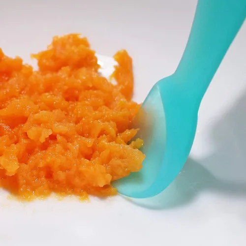 Vista 4 de ChooMee Cucharas de silicona para bebés Más de 4 meses, destete y alimentación automática para bebés de primera etapa Cuchara suave con mango