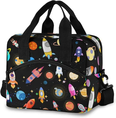 Vista 17 de Bolsas de almuerzo coloridas de conciencia sobre el autismo para mujeres y hombres, lonchera aislada reutilizable, correas de hombro ajustables