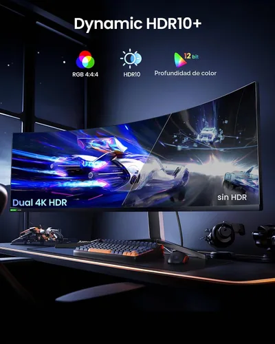 Vista 5 de Silkland Cable DisplayPort 2.1 de 54Gbps [Certificado VESA], [8K@165Hz, 4K@480Hz 360Hz 240Hz] Cable DP 2.1 16K, DP54 HDR DSC 1440P Cable Display