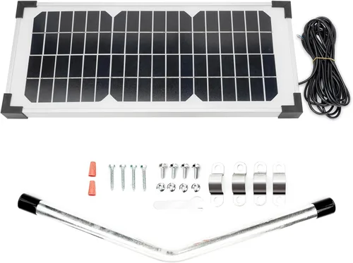Vista 7 de FM123 Kit de panel solar de 10 vatios apto para abridores de puerta automáticos Mighty Mule, cargador de batería de panel solar portátil de 12 V