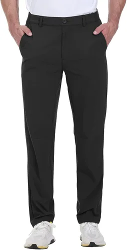Vista 2 de Rdruko Pantalones de golf elásticos para hombre de secado rápido ligeros casuales con bolsillos