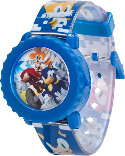 Vista 8 de Reloj digital para niños de Sonic The Hedgehog – Pantalla LED intermitente, hora fácil de leer, correa ajustable y diseño de personajes de Sonic
