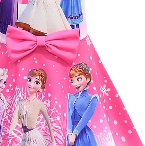 Vista 5 de YODISON Elsa Dress for Girls, Princess Snow Costume Party Dress Little Girls Cosplay Dress up