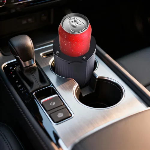 Vista 7 de Smart 2 en 1 calentador de taza de coche enfriador de taza de viaje calentada, control de temperatura, calentador de café de coche taza de café