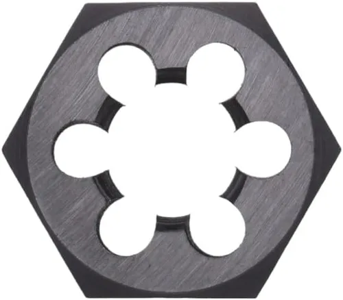 Vista 3 de Century Drill & Tool, 98219, 1-8 NC, Troquel hexagonal, Roscas externas de corte de precisión, Acero de aleación de alto carbono