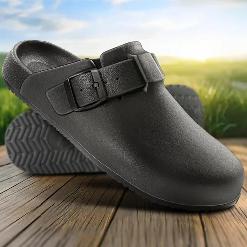Vista 3 de Bigant Zuecos para mujer, zapatos Mercy Mules para mujer, zapatos de enfermera, zapatos de trabajo de jardín