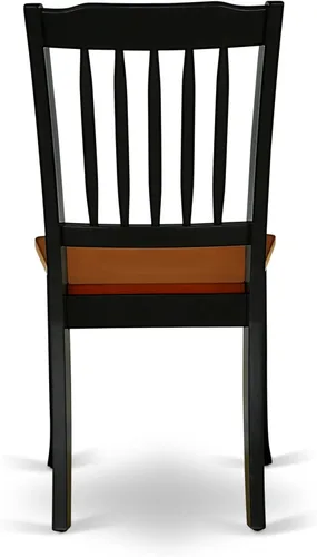 Vista 8 de East West Furniture ANDA3-BCH-W Juego de mesa de comedor de 3 piezas para espacios pequeños contiene una mesa de cocina redonda con pedestal y 2