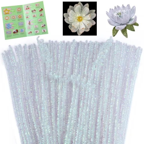 Vista 20 de Giwrmu 200 piezas 20 colores Limpiapipas para Manualidades, Limpiapipas Tallo de Chenilla, Palitos Difusos Suministros para Manualidades