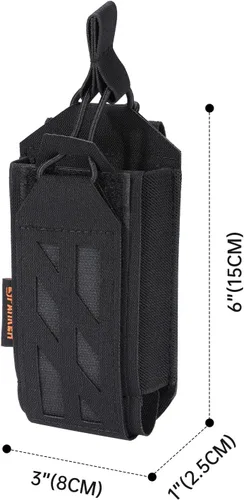 Vista 2 de EXCELLENT ELITE SPANKER Funda táctica universal para radio con sistema Molle, ajustables para cinturón de servicio, chaleco para walkie talkie