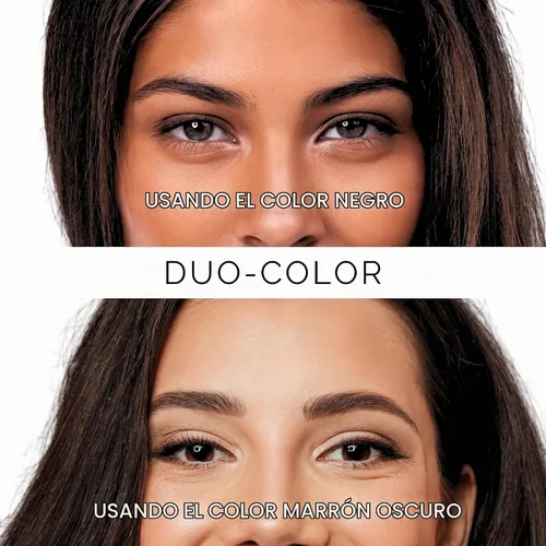 Vista 4 de Brows by Bossy Kit de Plantillas de Sello de Cejas de Doble Color con 9 Plantillas de Cejas Reutilizables para Kit de Moldeado y Estampado