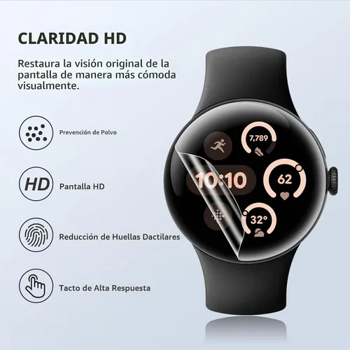 Vista 5 de EGV Paquete de 6 protectores de pantalla para Google Pixel Watch 5/4/3