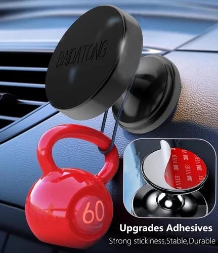 Vista 3 de Paquete de 2 soportes magnéticos para teléfono para automóvil, soportes magnéticos [4 placas] para soportes de teléfono de automóvil para tu