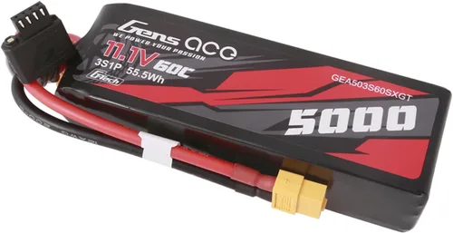 Vista 3 de Gens ace G-Tech 5000mAh 60C 11.1V 3S Batería Lipo de tamaño corto con enchufe XT60