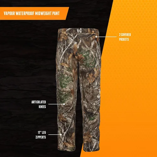 Vista 2 de ScentLok Pantalones de camuflaje impermeables de peso medio Vapour - Ropa de caza para hombre