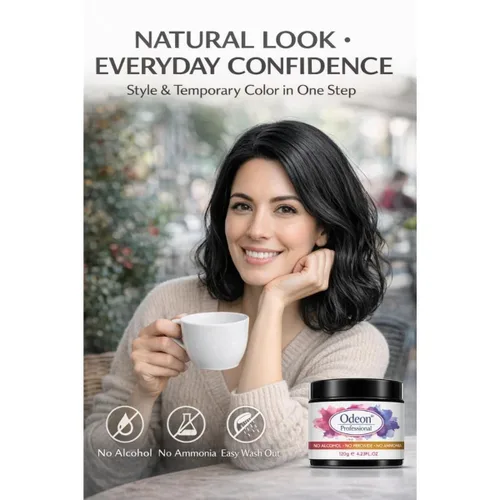 Vista 4 de Odeon Cera negra para el cabello, tinte temporal natural, lavable con cera de abejas y árbol de té, sin daños, sin alcohol, sin peróxido y sin Negro