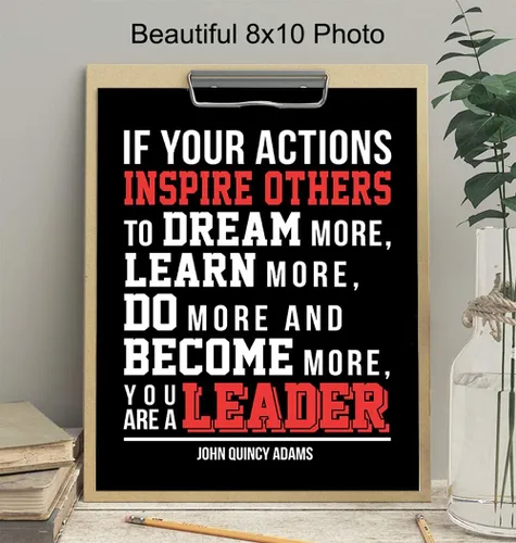 Vista 3 de Decoración artística para pared de oficina de liderazgo, regalo motivacional único para jefe, gerente, líder de equipo, entrenador, profesor, foto
