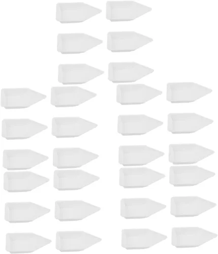 Vista 12 de GLEAVI 20 unidades de pesaje de plástico para barcos de pesaje, básculas para pesar, medición, tazas, pesaje, platos de pesaje