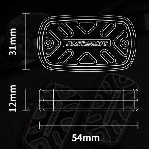 Vista 6 de Fidget Slider - Juguete de fibra de carbono EDC con punta de dedo, juguete para aliviar la ansiedad, juguete para adultos para uso diario, estilo 2
