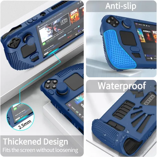 Vista 4 de SUIHUOJI Funda protectora de pie para cubierta de vapor protector de accesorios de silicona engrosada cubierta suave con 2 pares de agarres