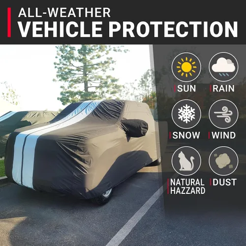 Vista 2 de iCarCover Funda de camión personalizada para Dodge Ram 1500 cabina regular, 6.5 pies, cama regular 1994-2010, impermeable, para todo tipo de clima