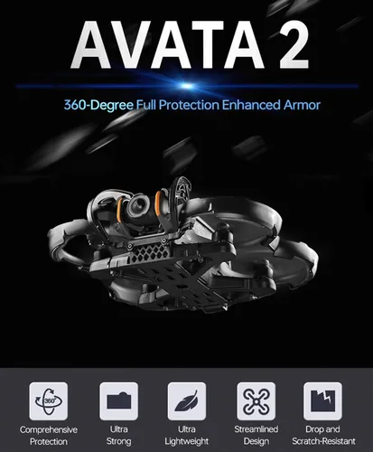 Vista 2 de Generic AVATA 2 Drone Propeller Guard Protector de 360 grados, para DJI AVATA2 Funda protectora de parachoques, antigolpes y antiarañazos