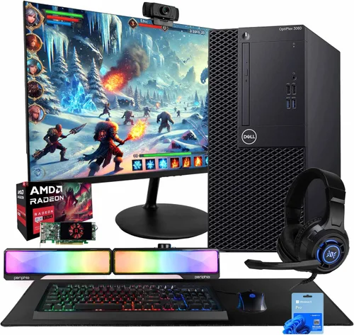 Vista 10 de Dell OptiPlex 3060 Torre PC Intel Core i5-8500 32 GB de RAM SSD de 1 TB NVME M.2 de 250 MB Nvidia RX 550 4GB Windows 11 Pro WiFi BT