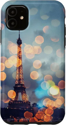 Vista 8 de iPhone 16 escénica Torre Eiffel París Francia por la noche Bokeh Majestic Case