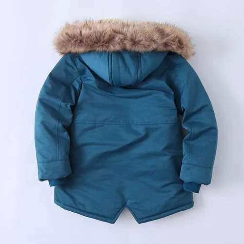 Vista 2 de WEONEDREAM Abrigos de invierno para niños y niñas, trajes cálidos para niños, chaqueta resistente al viento para niños de 1 a 8 años