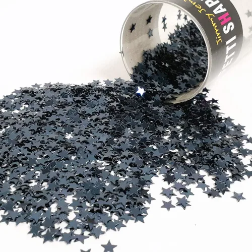 Vista 13 de Confetti Star 1/4" Negro - Paquete al por menor #8513 QS0