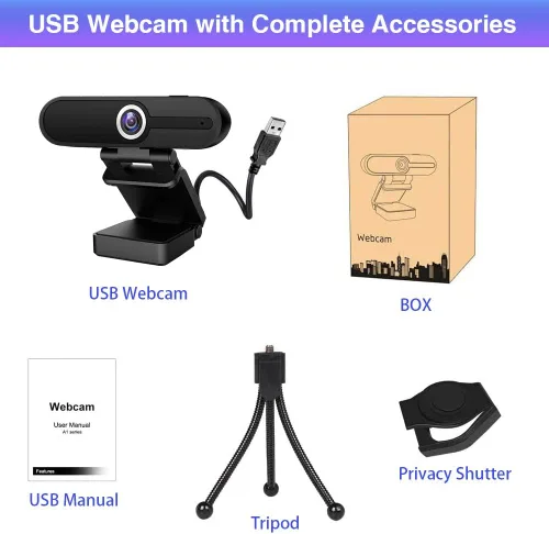 Vista 7 de GoHZQ Cámara web 4K con micrófono y cubierta de privacidad, cámara USB Ultra HD de 8 MP para computadora/portátil/Switch 2, videollamadas Pro
