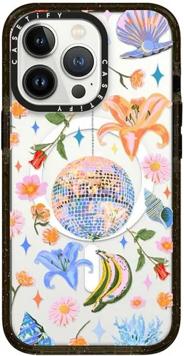 Vista 124 de CASETiFY Impact - Funda para iPhone 13 [protección contra caídas de 6.6 pies/compatible con Magsafe] Black Kingsnake, color negro transparente