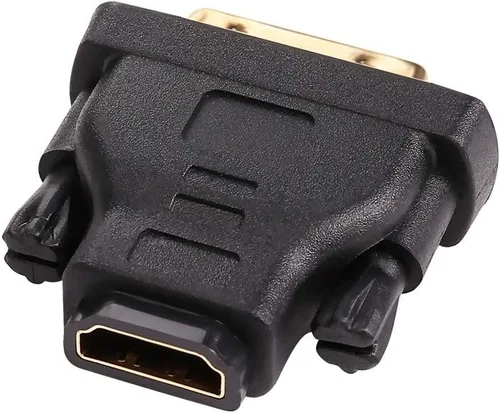 Vista 4 de Adaptador DVI a HDMI DTECH DVI macho a HDMI hembra bidireccional convertidor de puerto DVI-D 4K 1080P conector chapado en oro