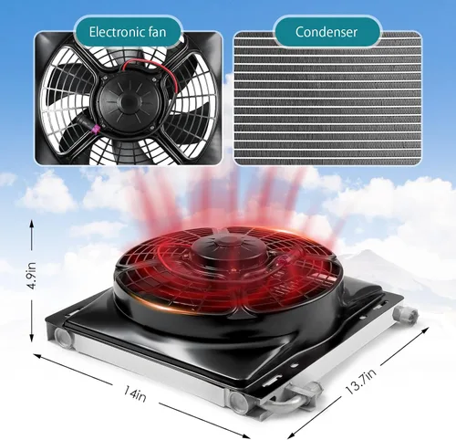 Vista 5 de El kit de aire acondicionado de 12 V CC, panel de instrumentos de automóvil es aplicable a unidades eléctricas de aire acondicionado como autos