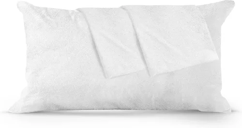 Vista 10 de Continental Bedding Protectores de almohada de viscosa de bambú con cremallera, a prueba de plumas, impermeables y a prueba de plumas: comodidad