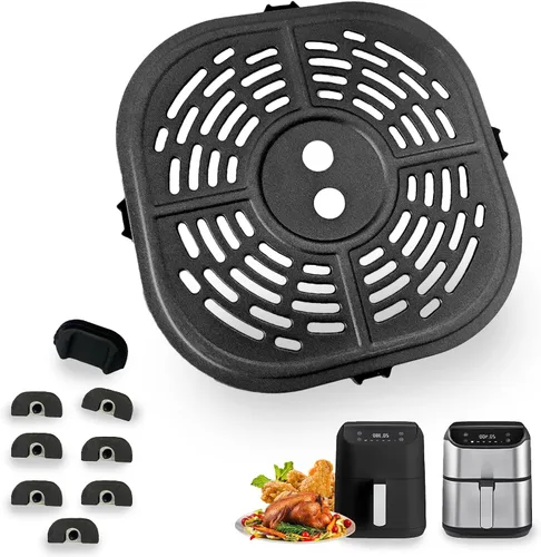 Vista 15 de ALJ Bandeja de repuesto para freidora de aire Chefman 3.7QT/3.6QT/3.5QT, revestimiento antiadherente de doble capa mejorado, sartén para freidora