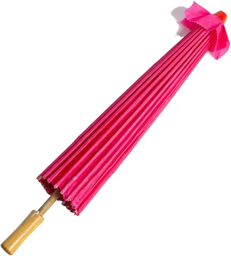 Vista 3 de THY COLLECTIBLES Parasol chino japonés de 22 pulgadas para bodas, fotografías, disfraces, cosplay, decoración y otros eventos, color liso