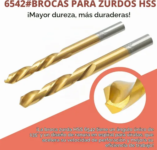 Vista 4 de Juego de extractor de tornillos, broca de mano izquierda de acero Cr-Mo 37# y acero HSS 6542 cobalto, herramienta de extracción reversa de pernos