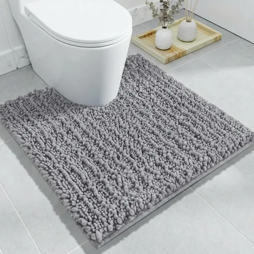 Vista 23 de Disolla Alfombra de baño pequeña, antideslizante, lavable, color beige, 17 x 24 pulgadas, súper absorbente, suave, alfombra de baño de felpilla