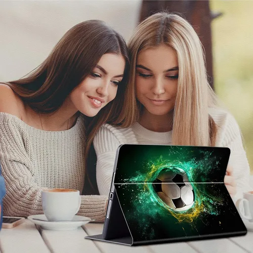 Vista 45 de Funda para tablet Kinlde Fire HD 10 (11ª generación 2021) Fire HD 10 Plus 2021, delgada, de piel sintética, con función atril, función atril