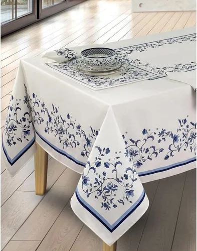Vista 2 de Spode - Manteles individuales, decoración de mesa elegante, juego de 4 (Portofino azul)