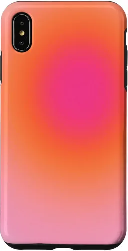 Vista 11 de Funda estética para iPhone 12/12 Pro rosa y naranja con gradiente bonito